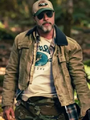 Heart of the Beast Brad Pitt Beige Cotton Jacket