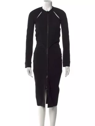 Crew Neck Knee Length Dress
