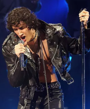2026 VMAs Sombr Black Leather Jacket