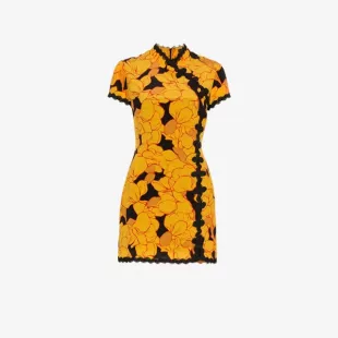 Magnolia Print Mini Dress