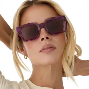 Lavender Haze Tortoise Brown Sunglasses