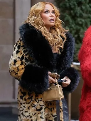 RHUG Trip S05 Gizelle Bryant Leopard Print Faux Fur Coat