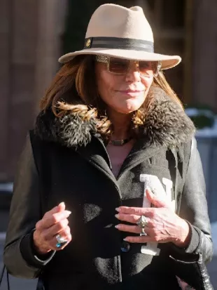 RHUG Trip S05 Luann De Lesseps NYC Black Trench Coat
