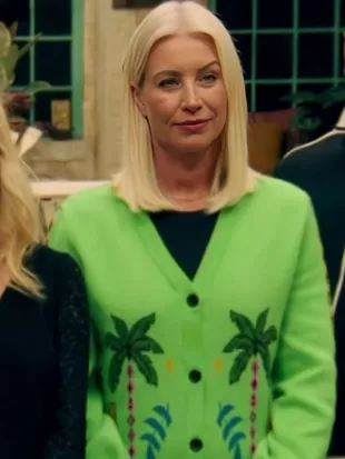 Celebrity Pottery Throw Down S01 Green Palm Tree Cardigan