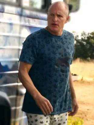 Brothers 2026 Woody Harrelson Cannabis Leaf-Print T-Shirt