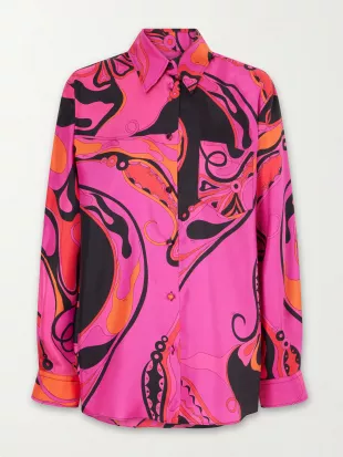 Printed Silk-twill Shirt