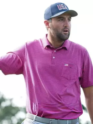 Scottie Scheffler Presidents Cup 2026 Stripe Polo Shirt