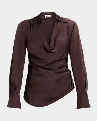 Symone Blouse in Chocolate