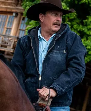 Yellowstone John Dutton Hooded Denim Jacket