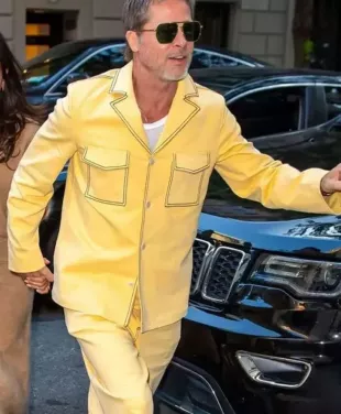 Vintage Brad Pitt Yellow Suit