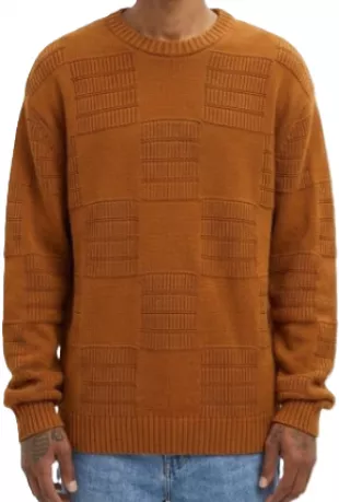 Long Sleeve Relaxed Fit Textured Sweater