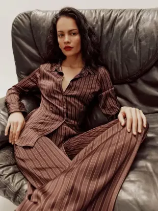 Jodie Satin Top Long Sleeve