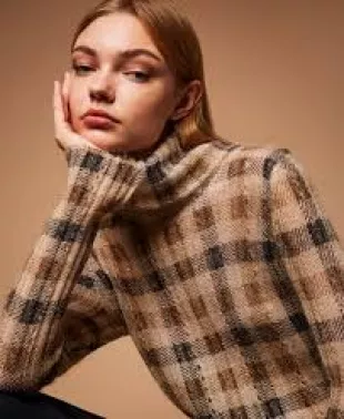 Mohair Blend Jumper with Print