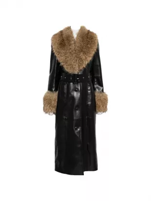 Estella Faux-fur Belted Coat