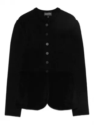 Buttoned Textured Jacket