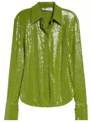 RHSLC Season 07 Lisa Barlow Green Sequin Shirt