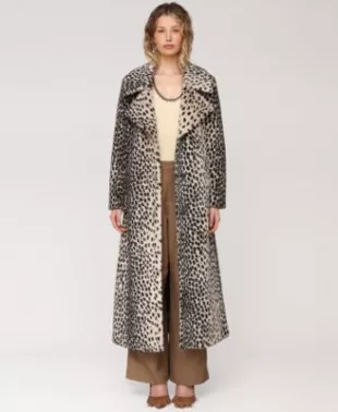 Faux Fur Belted Coat