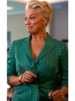 Ted Lasso S04 Hannah Waddingham Green Tie Waist Blazer