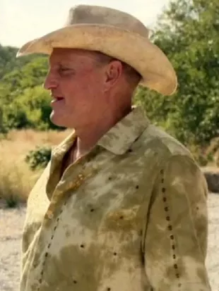Brothers S01 Woody Harrelson Green Printed Shirt