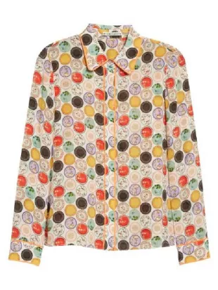 Scrubs Season 11 Tia Mowry-Hardrict Plates Printed Blouse