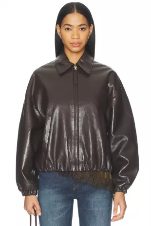 Bubble Hem Bomber Jacket
