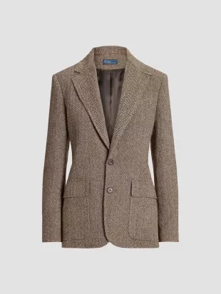 Herringbone Linen Blend Blazer