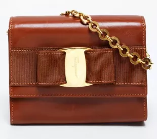 Shoulder Bag Leather Brown