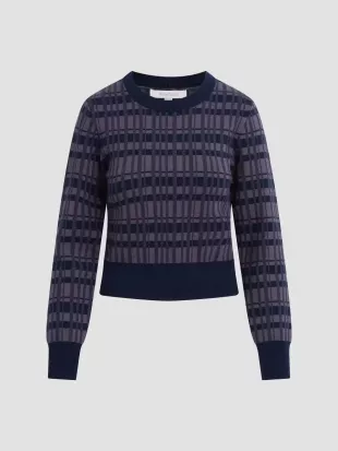 Henry Plaid Knit Crewneck Sweater