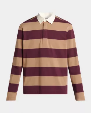 Striped Cotton Jersey Polo Shirt
