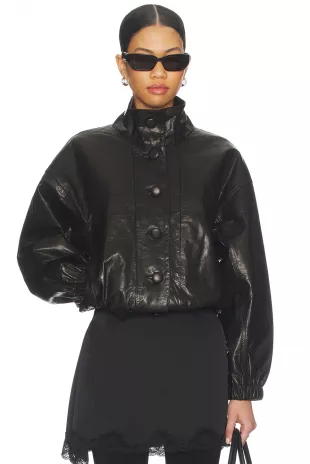 Kate Leather Bomber