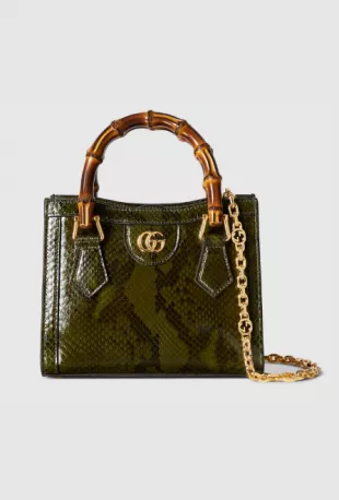 Diana Python Small Tote Bag
