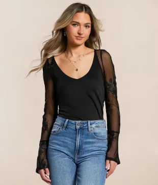 Pieced Lace Top