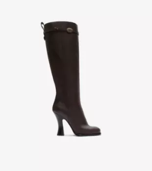 Runway Leather Pillar Boots