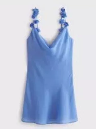 Pom Strap Mini Dress
