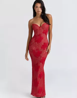 Lucienne Lace Corset Strapless Gown & Bolero