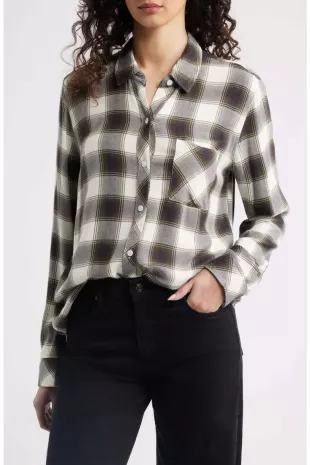 Hunter Plaid Button-Up Shirt