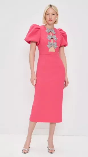 Posey Puff Sleeve Midi Dress
