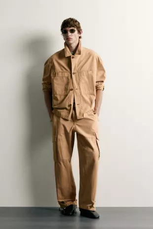 Washed Relaxed Fit Cargo Pants