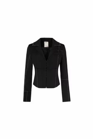 Free Heaven Stitch Detail Corset Blazer