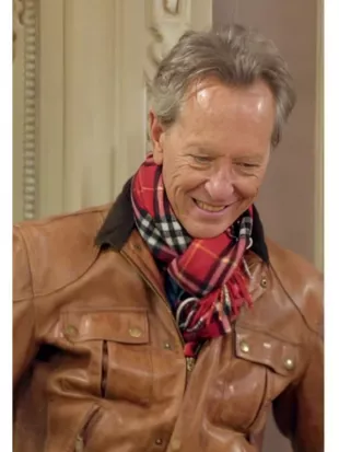 The Celebrity Traitor S2 Richard E. Grant Leather Jacket