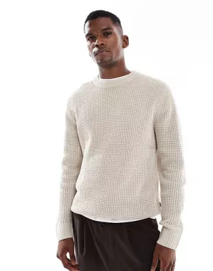 Waffle knit Sweater