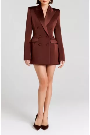 Monica Satin Blazer Minidress