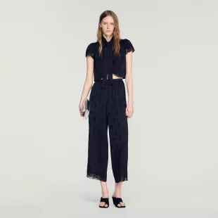 Paisley Jacquard Crop Top