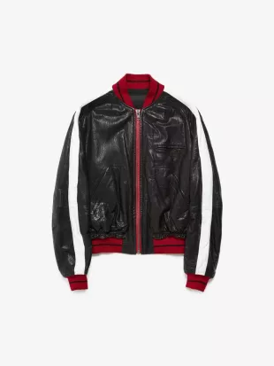 Black Contrast Detailed Leathe