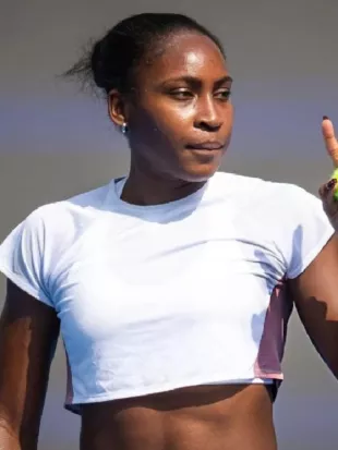 Coco Gauff China Open 2026 White Crop Top
