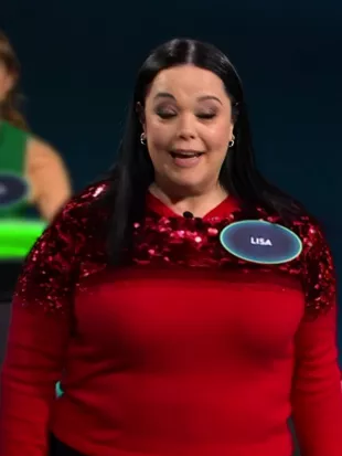 The Celebrity Inner Circle S2 Lisa Riley Red Sequin Jumper