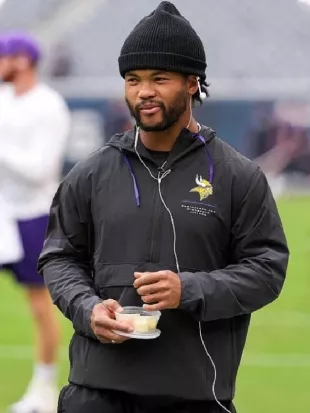 Kyler Murray Vikings 2026 Black Hooded Jacket