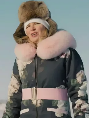 Mary Lynn Rajskub North Of North S02 Floral Puffer Coat