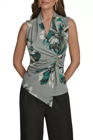 Floral High Neck Top
