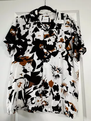 Ricky Singh Men’s floral tropical button down shirt